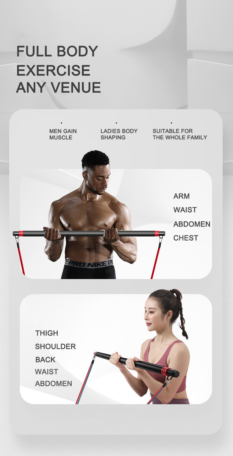 Fitness Resistance Pull Bar Set