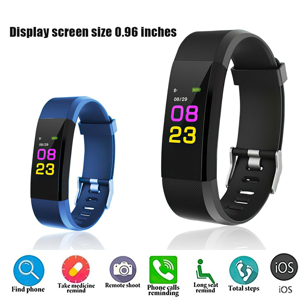 115Plus BT Smart Watch Wristband Bracelet Sport Fitness Tracker