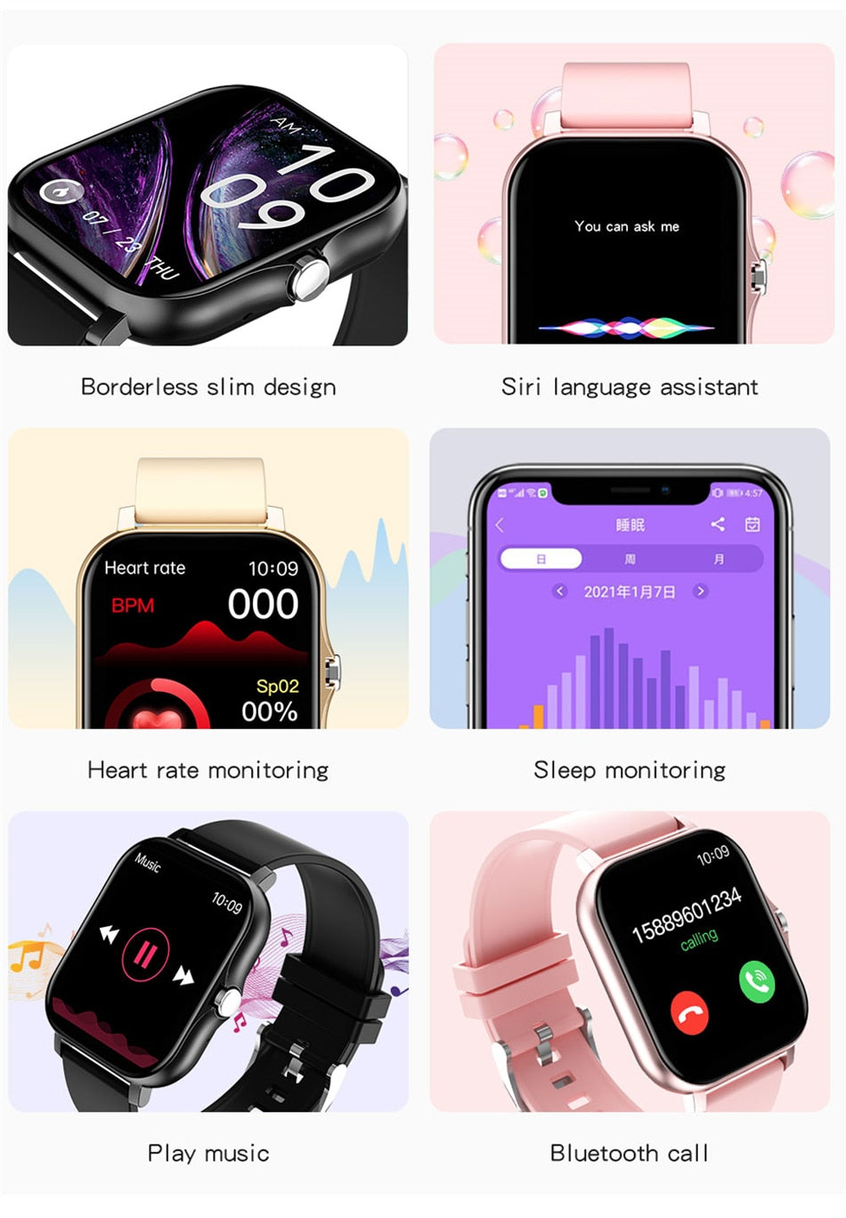 Smart Watch Fitness Tracker